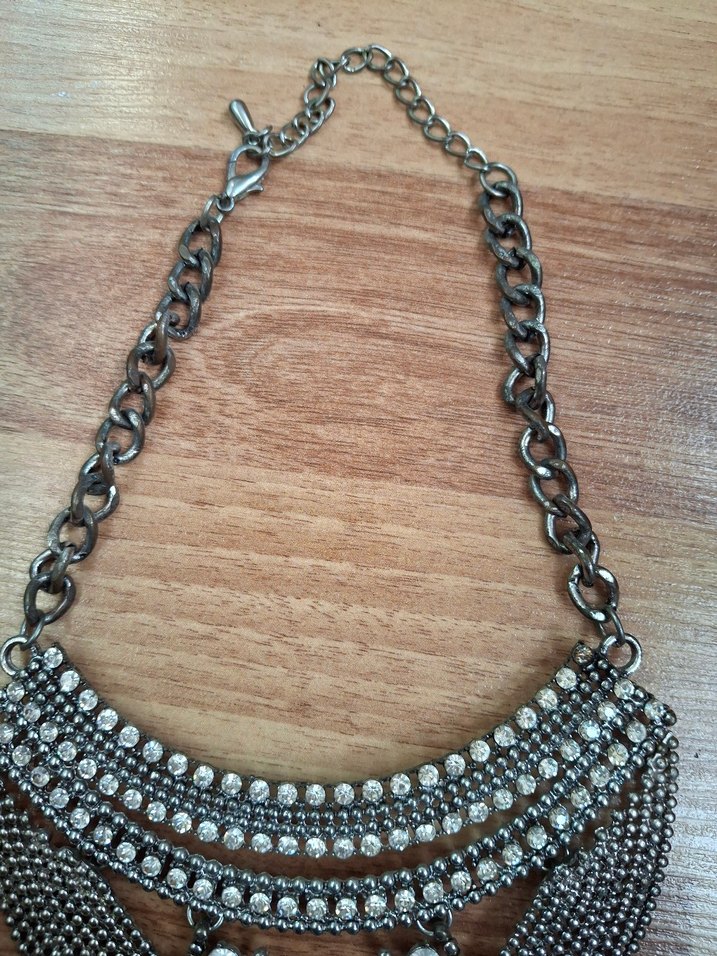 Uzun Parlak Boncuklu Bohem Kolye - Görsel 4