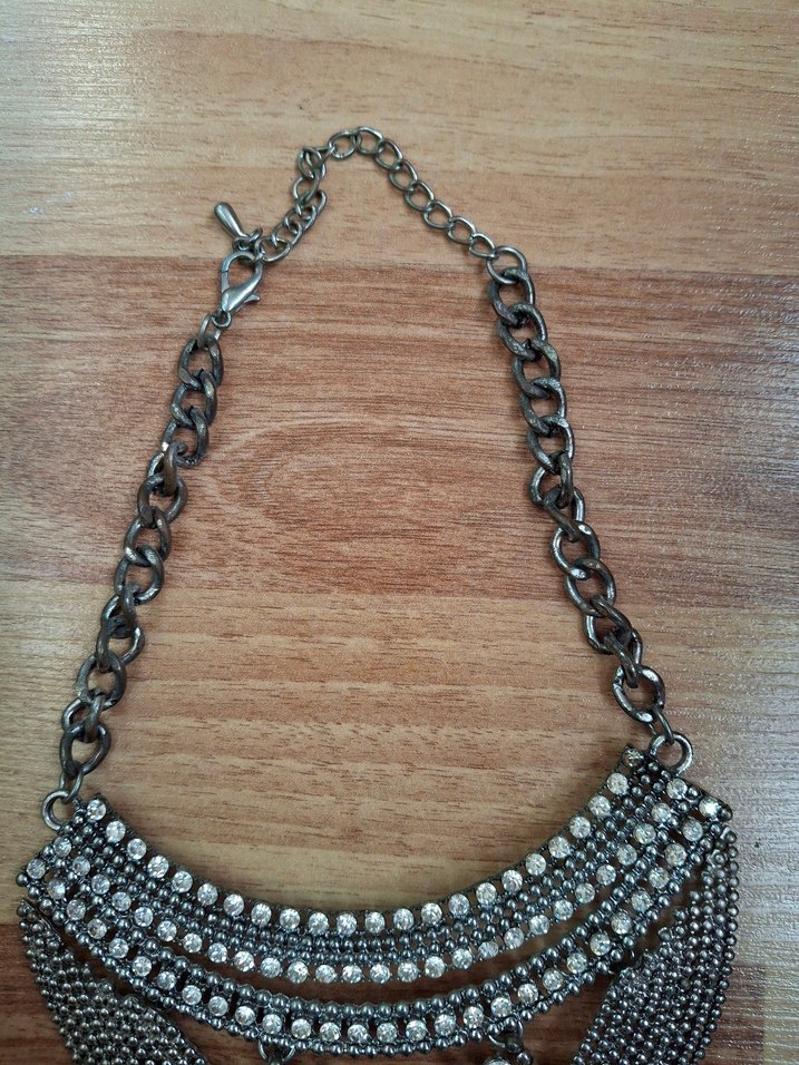 Uzun Parlak Boncuklu Bohem Kolye - Görsel 3