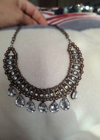 Uzun Boncuklu Bohem Vintage Kadın Kolye - Görsel 3