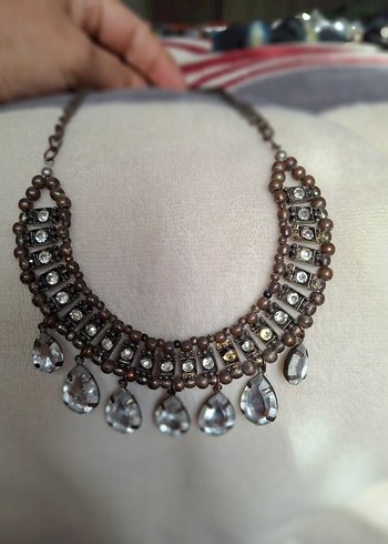 Uzun Boncuklu Bohem Vintage Kadın Kolye - Görsel 2