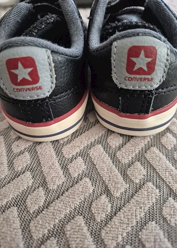 23 Beden siyah Renk Erkek Çocuk Siyah Deri Sneakers