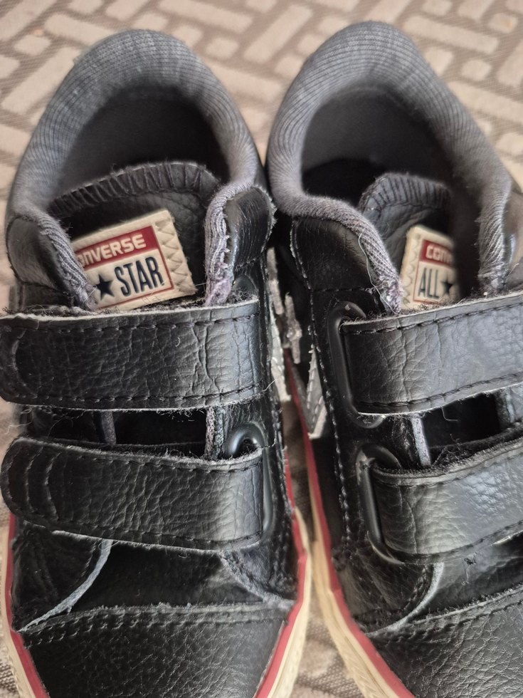 Erkek Çocuk Siyah Deri Sneakers - Görsel 2