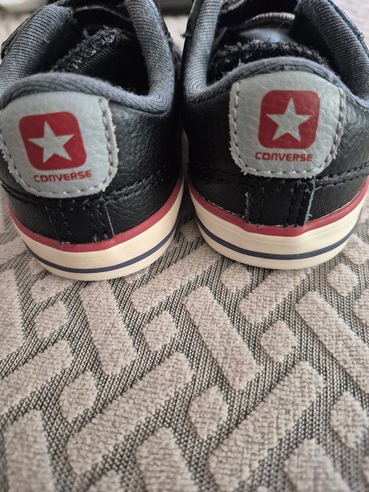 Erkek Çocuk Siyah Deri Sneakers - Görsel 4