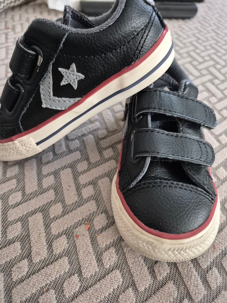 Erkek Çocuk Siyah Deri Sneakers - Görsel 5