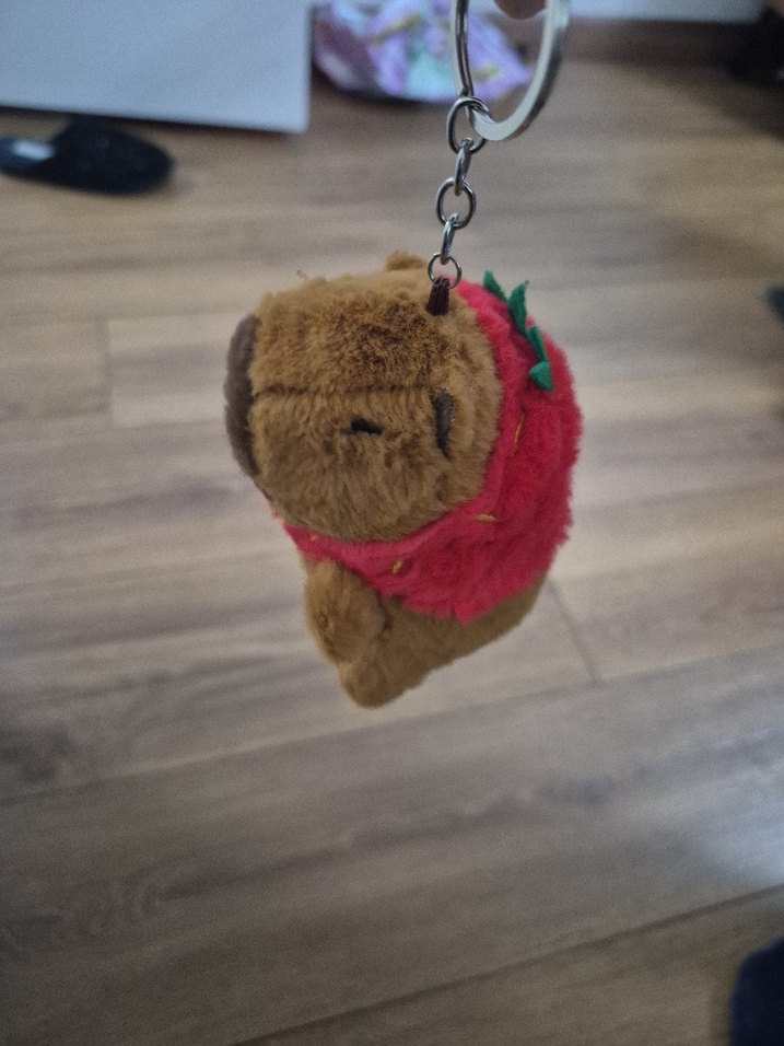 Renkli Kahverengi Peluş Anahtarlık Oyuncak - Görsel 3