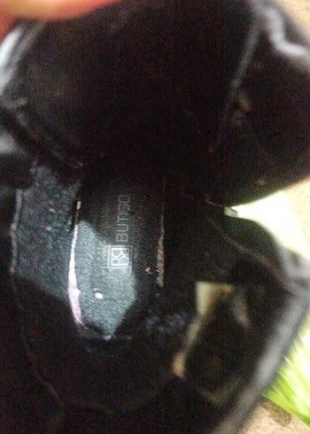 Tokalı Siyah Blok Topuklu Punk Bot - Görsel 5