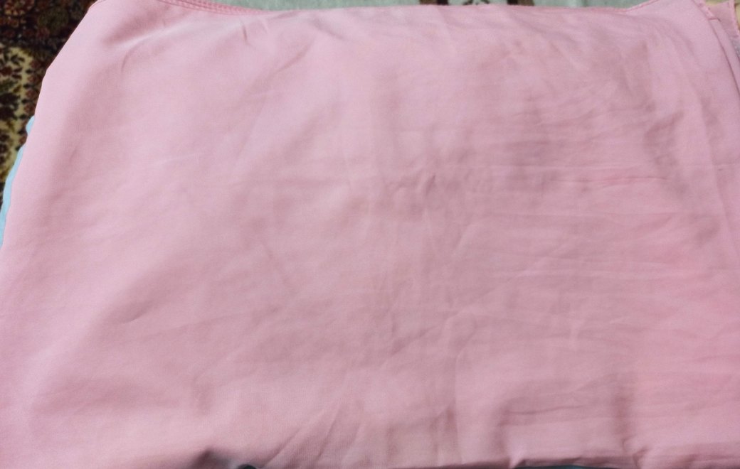 Toz pembe şifon şal - Görsel 5