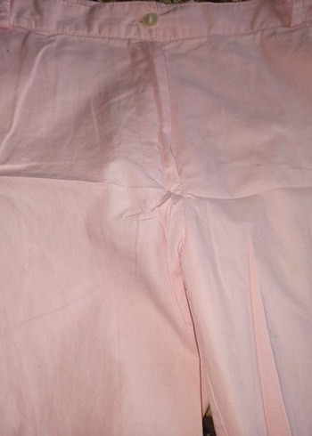 Pembe Pamuklu Kadın Kapri Pantolon - Görsel 2