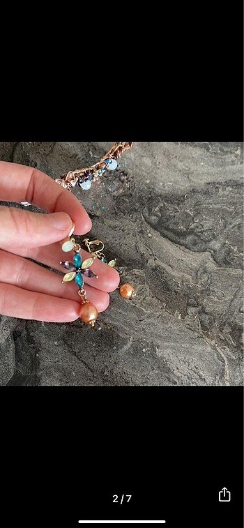 Zara Nişan gelin tacı küpe taç set