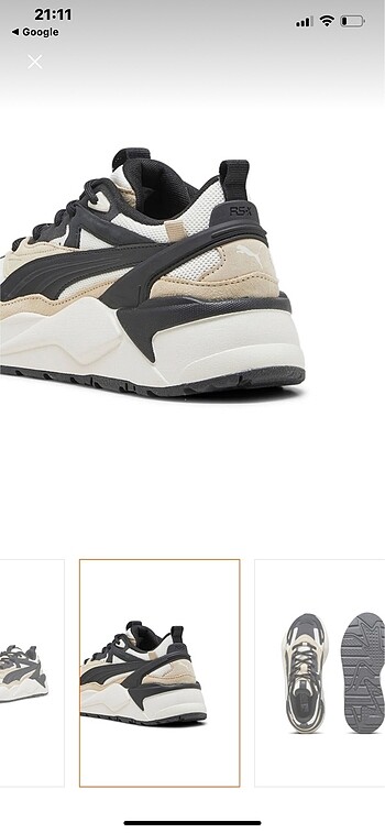 37,5 Beden siyah Renk Puma rs-x efekt sneaker spor ayakkabı