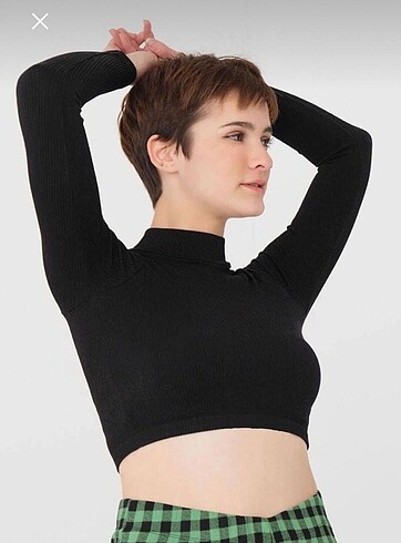 Addax uzun kollu crop bluz