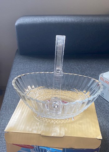 Vintage Altın Desenli Cam Salata Kasesi - Görsel 4