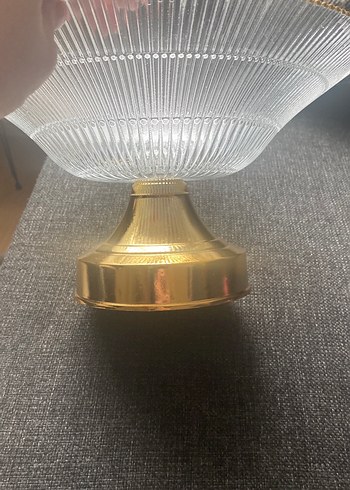 Parlak Altın Renkli Ayaklı Tabak - Görsel 5