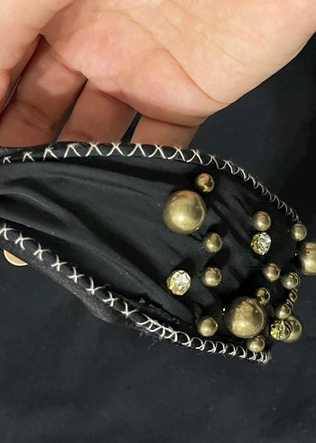 Boncuk Detaylı Gotik Siyah Saç Aksesuarı - Görsel 7