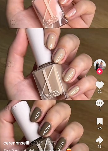 Pastel Arzu Sabancı 3'lü Oje Seti Beige - Görsel 2