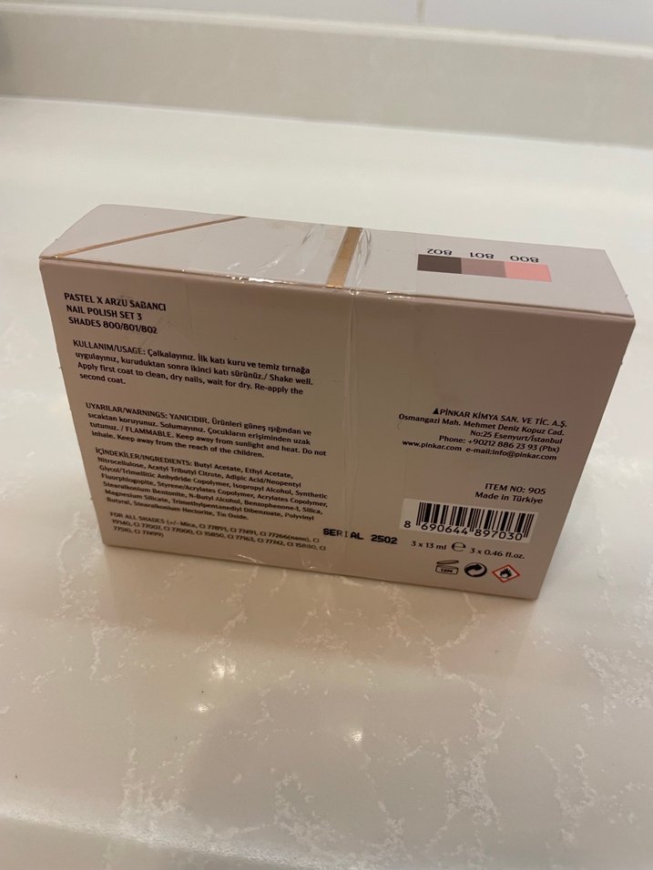 Pastel Arzu Sabancı 3'lü Oje Seti Beige - Görsel 5