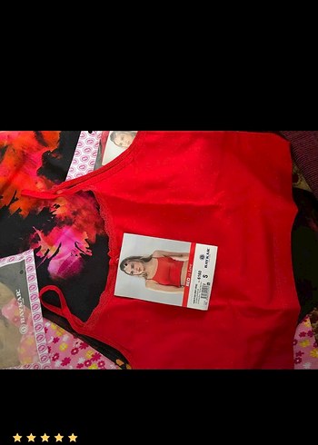 Baykar Kırmızı İp Askılı Crop Büstiyer - Görsel 4