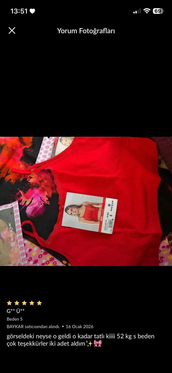 Baykar Kırmızı İp Askılı Crop Büstiyer - Görsel 4