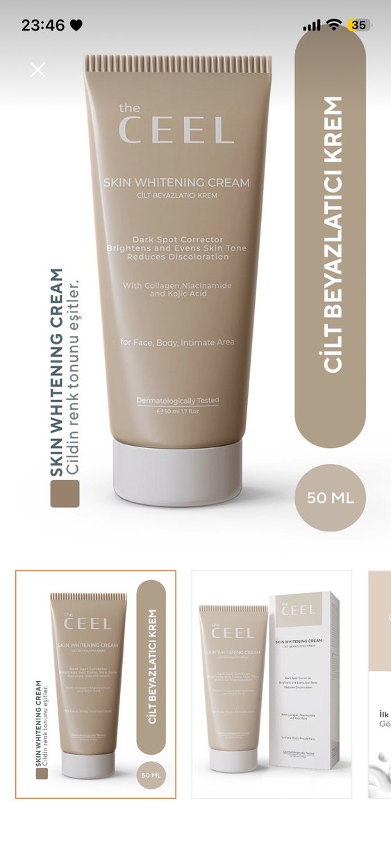 The Ceel Cilt Beyazlatıcı Vücut Kremi - Görsel 4