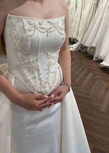 Modern Straplez Gelinlik - Görsel 5