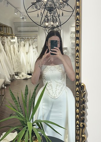 s Beden Modern Straplez Gelinlik