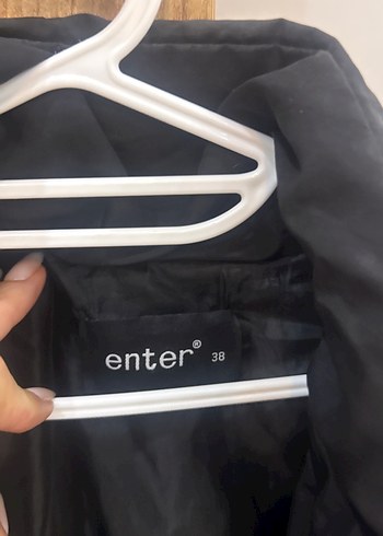 Kadın Siyah Düğmeli Midi Kışlık Mont - Görsel 3