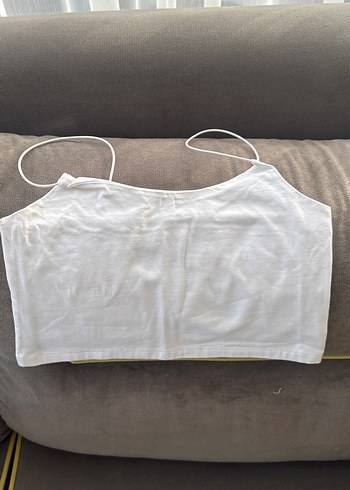 Beyaz Mini Denim Şort Rahat Kesim - Görsel 3