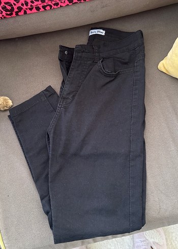 Kadın Siyah Normal Boy Denim Pantolon - Görsel 2