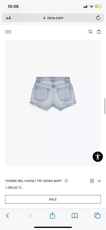 Zara zara kot şort