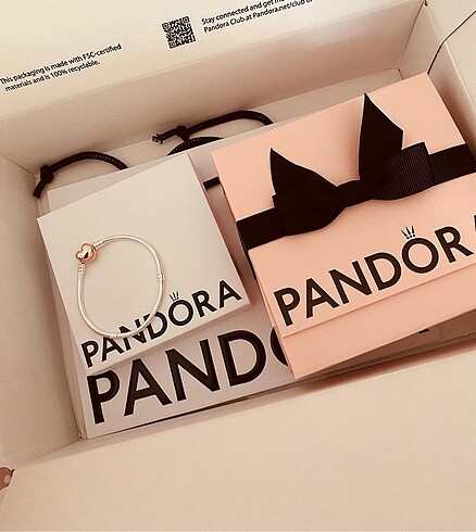 Beden pembe Renk Pandora bileklik ve charm