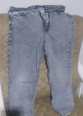 Gri Midi Boy Kadın Kot Pantolon
