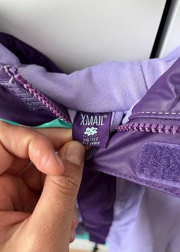 Kız Çocuk Mor Kapüşonlu Yağmurluk - Görsel 3