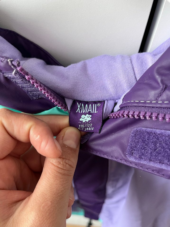 Kız Çocuk Mor Kapüşonlu Yağmurluk - Görsel 3