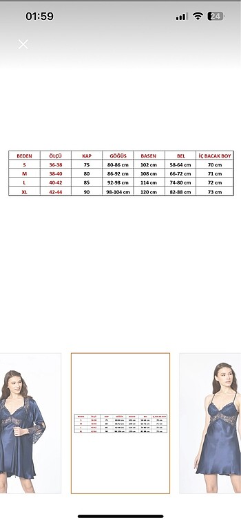 Pierre Cardin Saten Gecelik Seti - Görsel 7