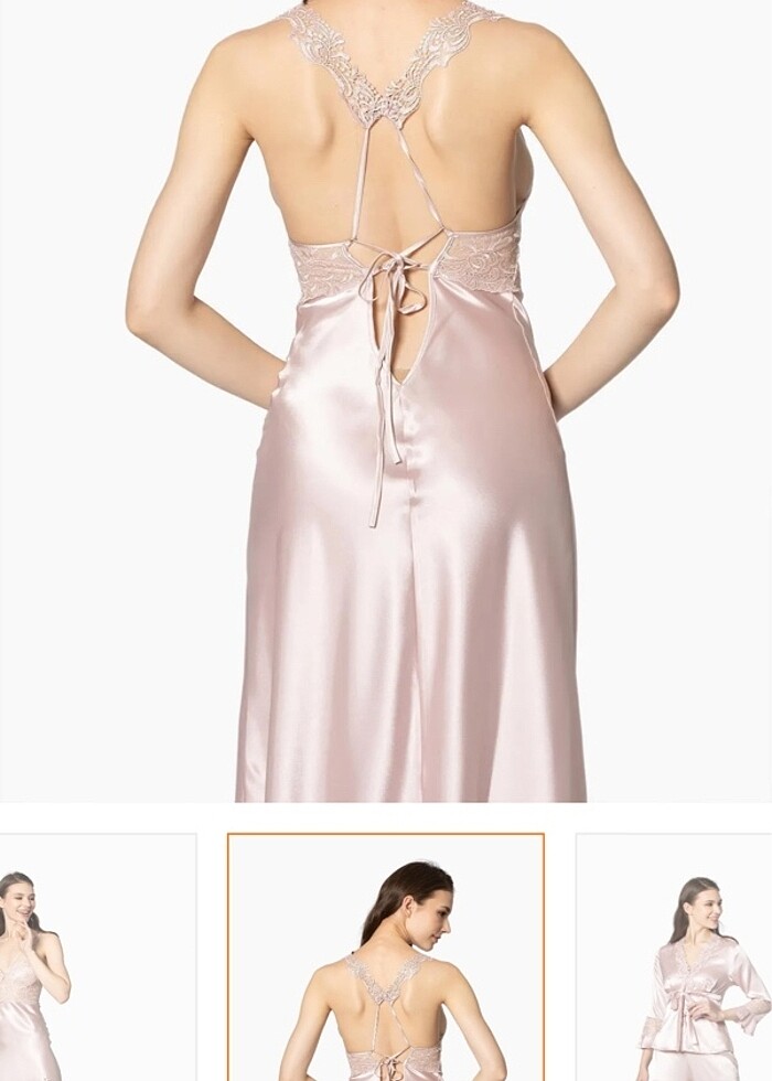 Pierre Cardin Saten Gecelik Seti - Görsel 3