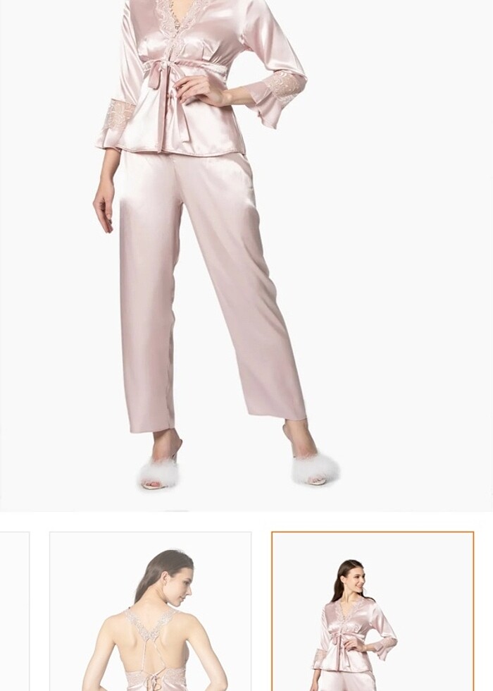 Pierre Cardin Saten Gecelik Seti - Görsel 4