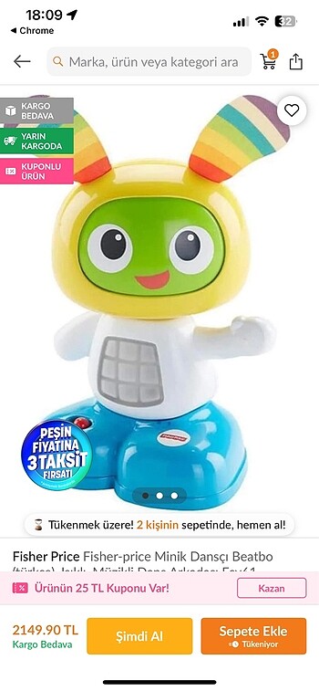 Fisher Price Dansçı Beatbo Mini