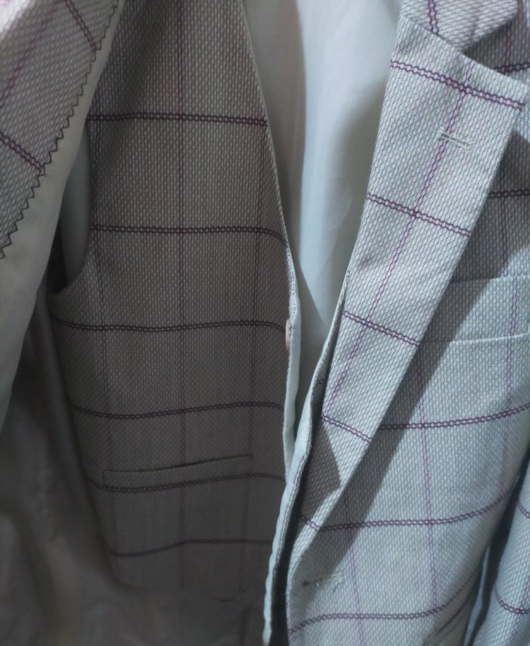 Bej Ekose Desenli Erkek Takım Elbise - Görsel 4