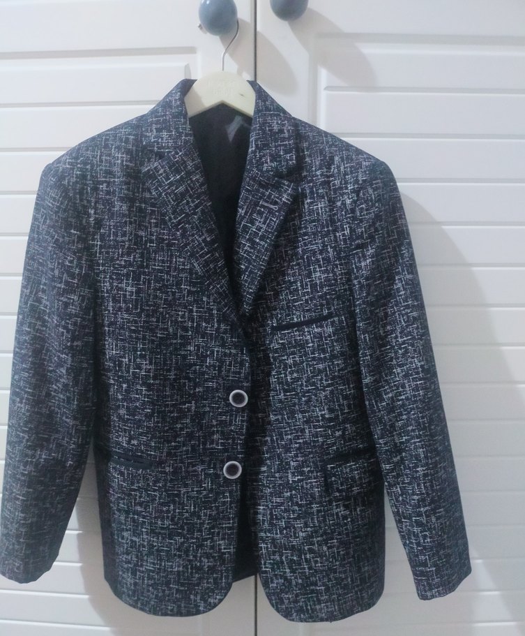 Çocuk Gri Notch Yaka Takım Elbise - Görsel 2