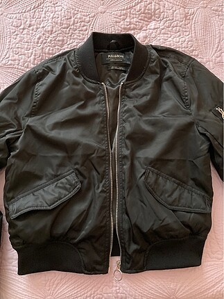 bomber ceket mont crop pull and bear