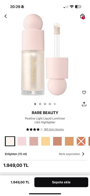 Beden Renk rare beauty highlighter