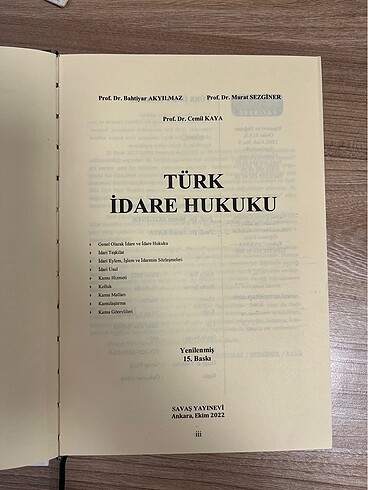  Türk İdare Hukuku Bahtiyar