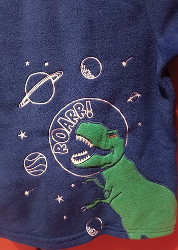 6 Yaş Beden Renkli Baskılı Erkek Çocuk pijama takımı kalın polar 6-7yaş