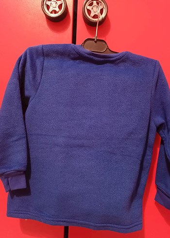 6 Yaş Beden mavi Renk Renkli Baskılı Erkek Çocuk pijama takımı kalın polar 6-7yaş