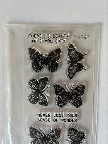 Beden Kelebek Desenli Silikon Stamp