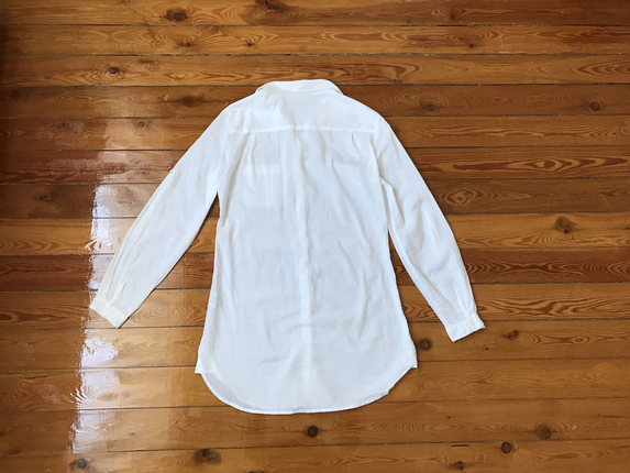 34 Beden beyaz Renk Koton uzun gömlek