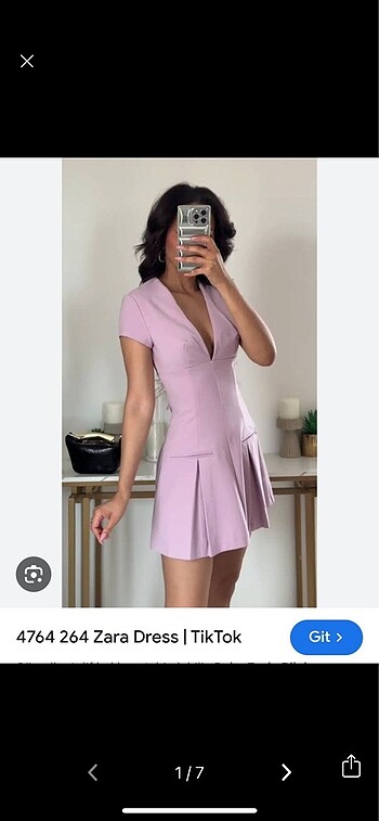 Zara lila elbise