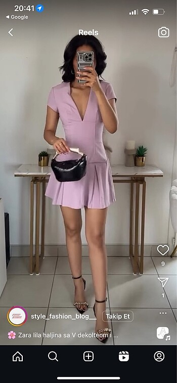 m Beden Zara pembe elbise