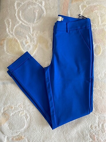 Vintage Marka Mavi Kumaş Pantolon