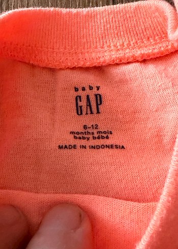 GAP Baby Pembe Çiçek Baskılı Kız Tişörtü 6-12 bebek - Görsel 2